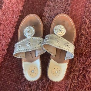 Girls Size 1 Gold Jack Rogers